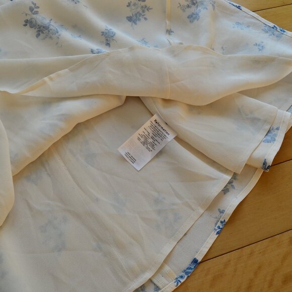 Reformation Valencio Dress Ivory Size 8 - Picture 10 of 15